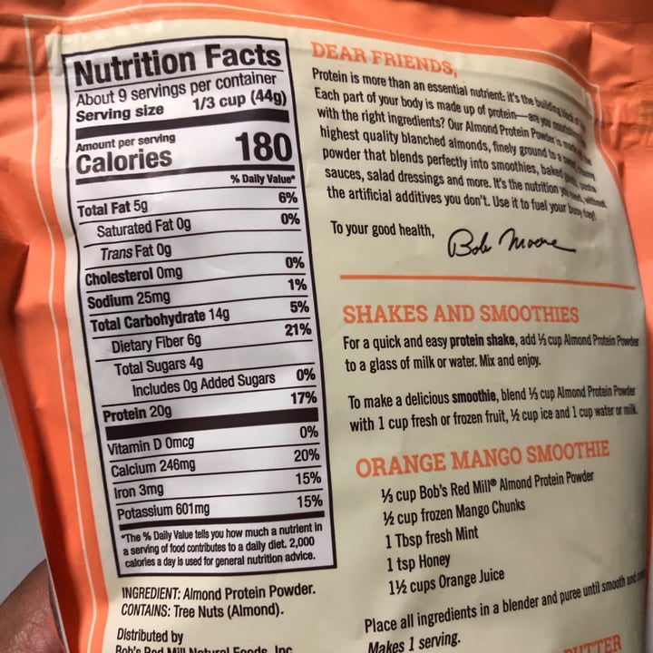 photo of Bob's Red Mill Almond Protein Powder shared by @taufixc on  13 Apr 2024 - review