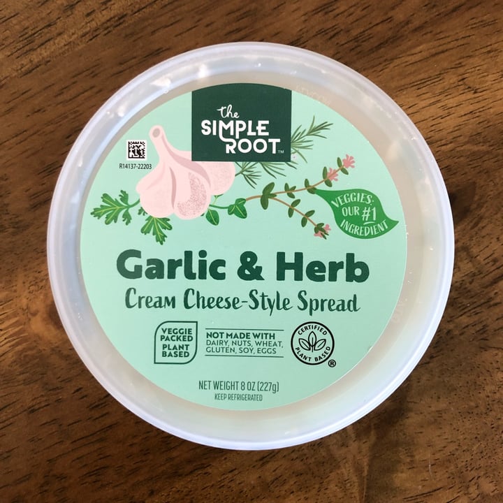 photo of The Simple Root Garlic & Herb Cream Cheese Style Spread shared by @emmc1 on  20 Aug 2025 - review