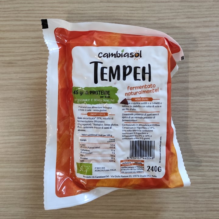 photo of Cambiasol Tempeh shared by @niklabelloli1 on  26 Sep 2023 - review