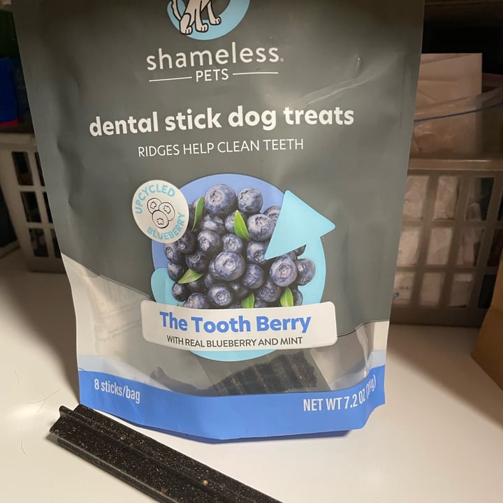 photo of Shameless pets The Tooth Berry Dental Sticks shared by @julie4theanimals on  05 Apr 2024 - review