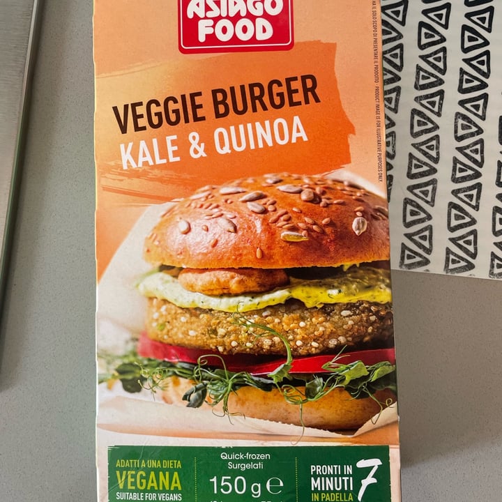 photo of Asiago food Veggie burger kale & quinoa shared by @martyveg9 on  17 Jun 2025 - review