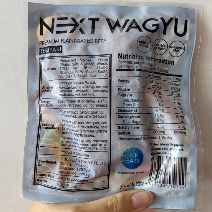 photo of Next Meats Teriyaki Wagyu shared by @xinru-t on  29 Jan 2024 - review