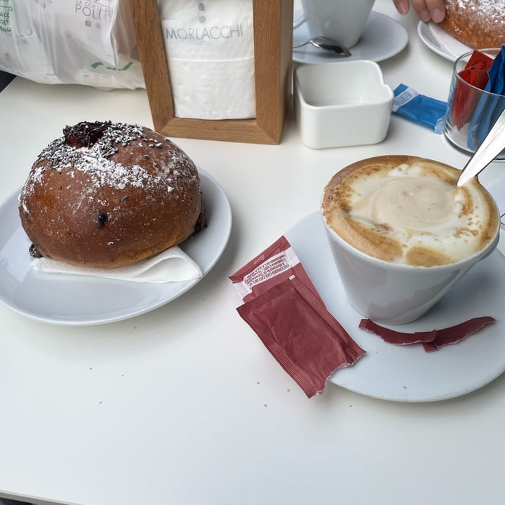 photo of Morlacchi - Premiata pasticceria artigianale Cappuccio di Soia + Brioche Vegana shared by @redvash on  26 Sep 2025 - review