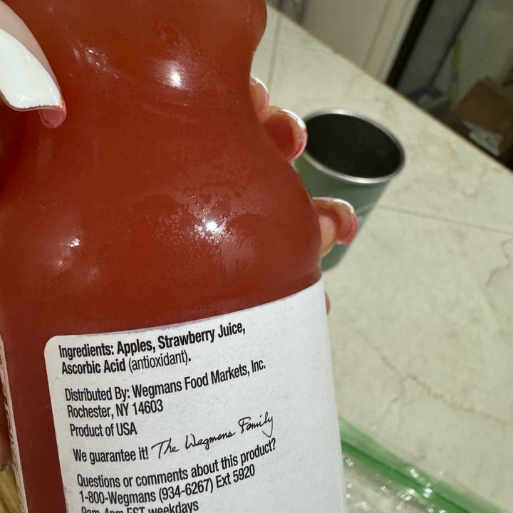photo of Wegmans Strawberry Apple Juice shared by @clarec36 on  02 Oct 2024 - review