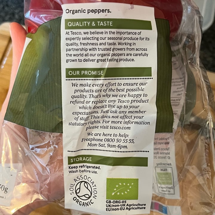 photo of Tesco Organic Peppers shared by @ameriamber on  18 Apr 2024 - review