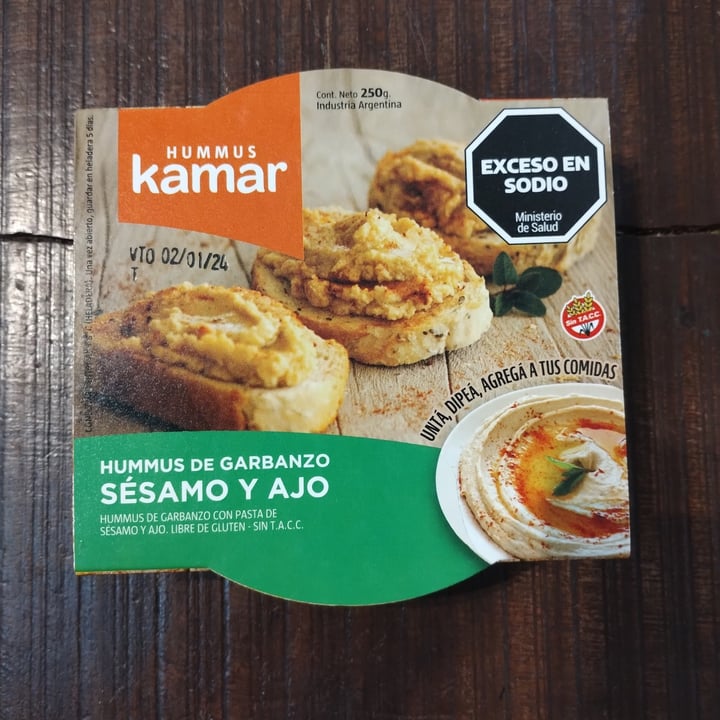 photo of Hummus Kamar Hummus Kamar con Sesamo y Ajo shared by @marielfer on  09 Nov 2023 - review