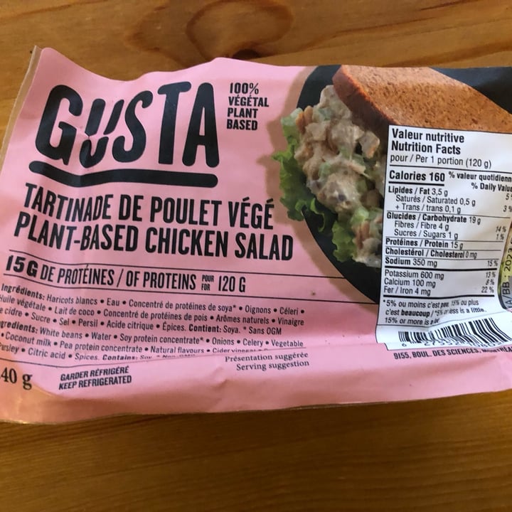 photo of Gusta Plant-Based Chicken Salad shared by @bessiebean on  29 Oct 2023 - review