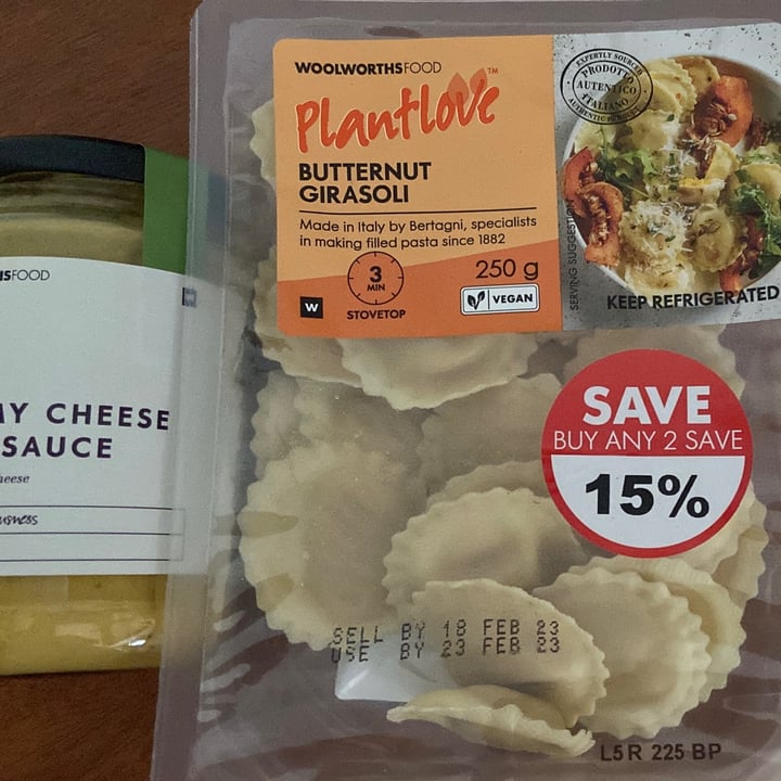 photo of Woolworths Food plantlove butternut girasoli shared by @appletreenat on  05 Oct 2023 - review