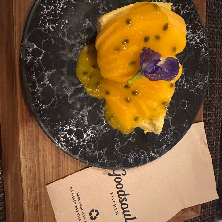 photo of Goodsouls Kitchen mango and passion fruit cheesecake shared by @gillhibbitt on  22 Nov 2024 - review