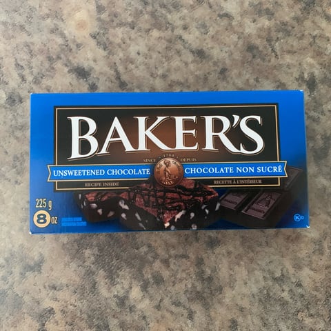 Baker's unsweetened store chocolate