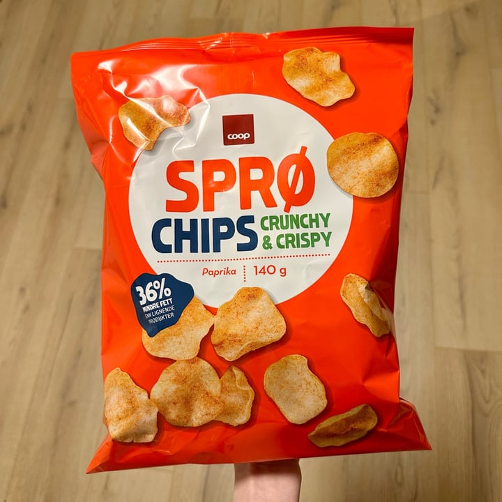 photo of Coop Sprø Chips Paprika shared by @vanille on  25 Jan 2024 - review