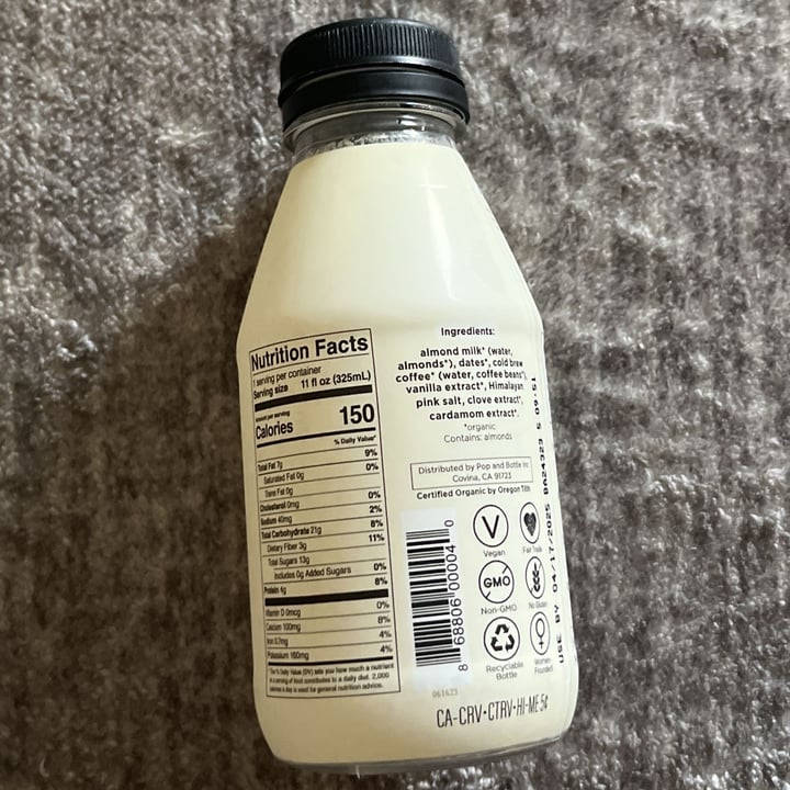 photo of Pop & Bottle Vanilla Cold Brew Almond Latte shared by @sweetdoe37 on  29 Mar 2025 - review