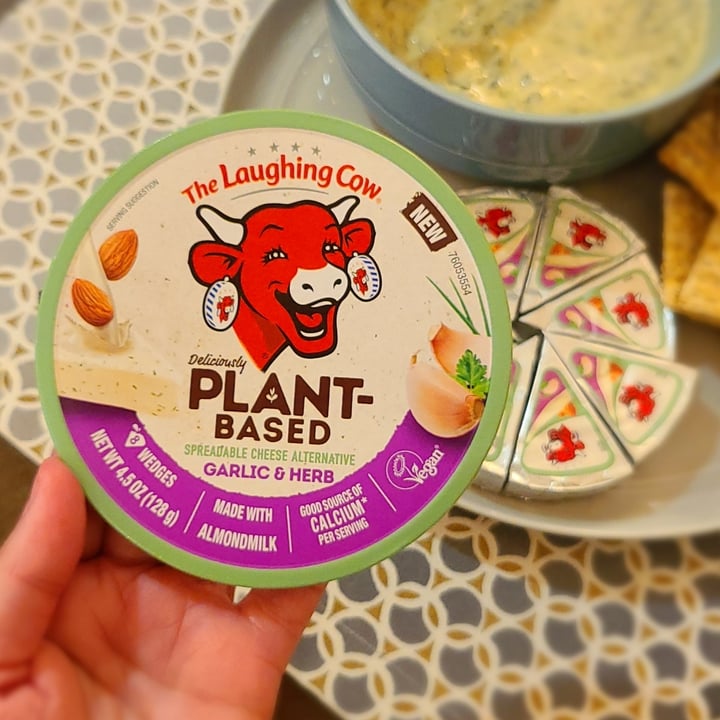 photo of The Laughing Cow garlic and herbs plant based spread shared by @agreene428 on  12 May 2024 - review