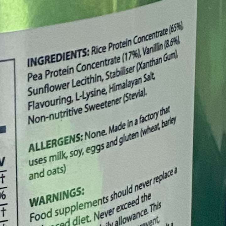 photo of Youthful Living vegan lean protein - vanilla shared by @saveg on  26 Sep 2025 - review