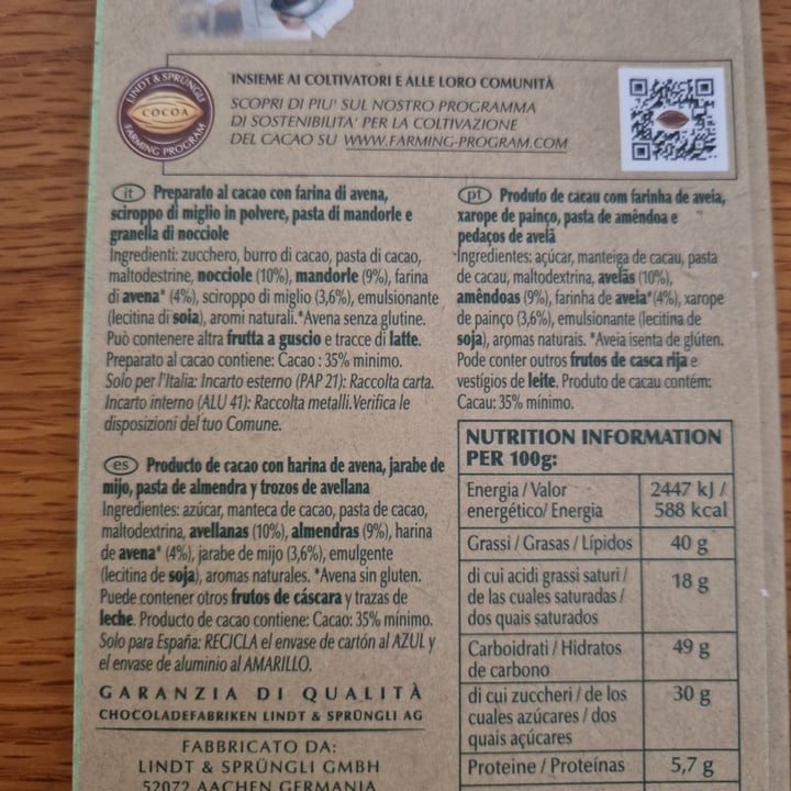 photo of Lindt Vegan Nocciola shared by @erika100 on  21 May 2025 - review