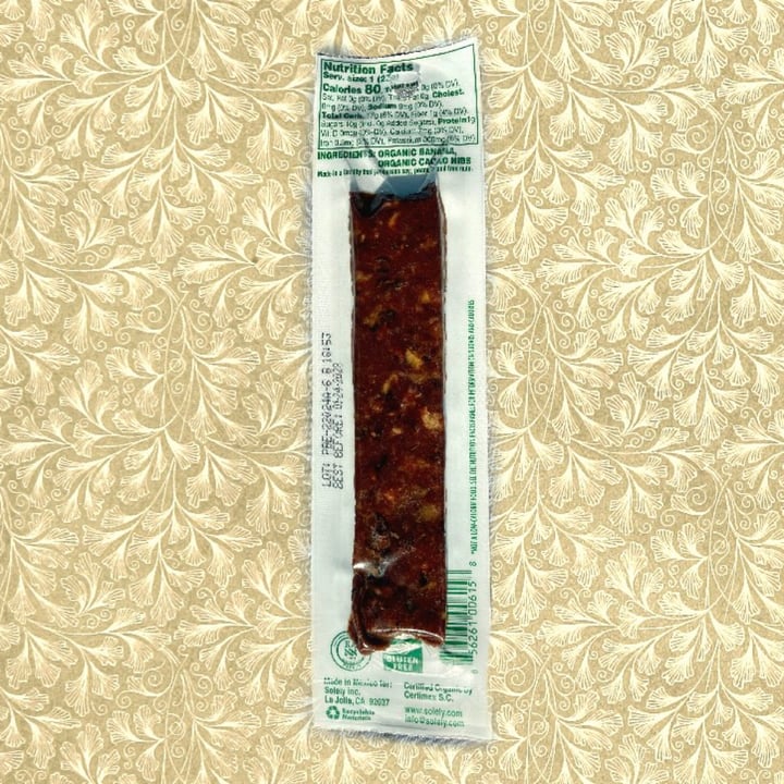 photo of Solely 1 Whole Banana with Cacao Fruit Jerky shared by @glutenfreevee on  18 Mar 2024 - review