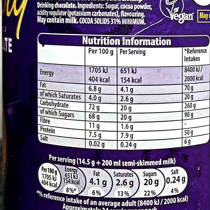 photo of Cadbury Hot chocolate shared by @torero on  17 Sep 2025 - review