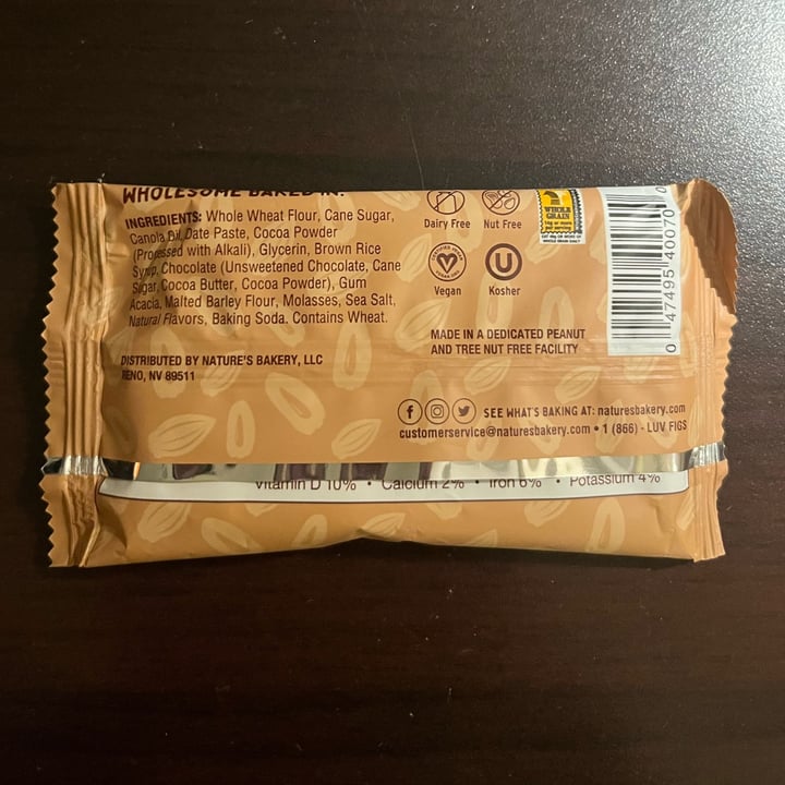 photo of Nature's Bakery Brownie Bar Double Chocolate shared by @sweetdoe37 on  19 Jan 2025 - review