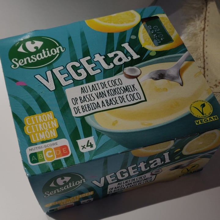 photo of Carrefour Sensation Vegetal Yogur Con Base de Coco Sabor Limón shared by @gitaneta on  15 Apr 2024 - review