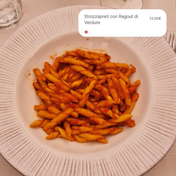 photo of Locanda Rossignoli 1913 Strozzapreti con ragout di verdure shared by @va1en on  28 Oct 2023 - review