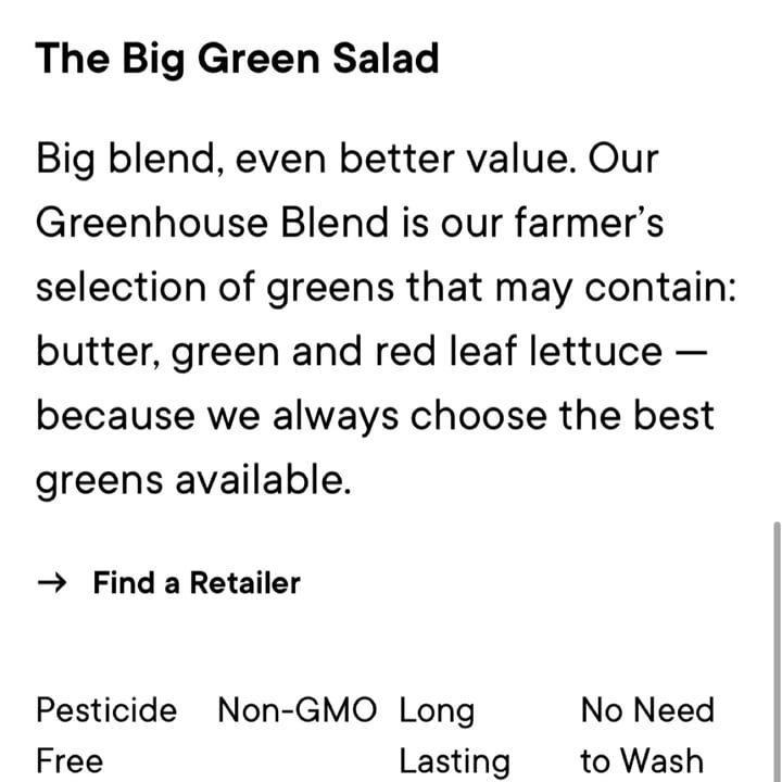 photo of Gotham Greens The Big Green Salad Mix shared by @tamiapple on  27 Apr 2025 - review