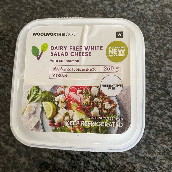 photo of Woolworths Food Dairy Free White Salad Cheese shared by @lindybeukes60 on  25 Dec 2023 - review