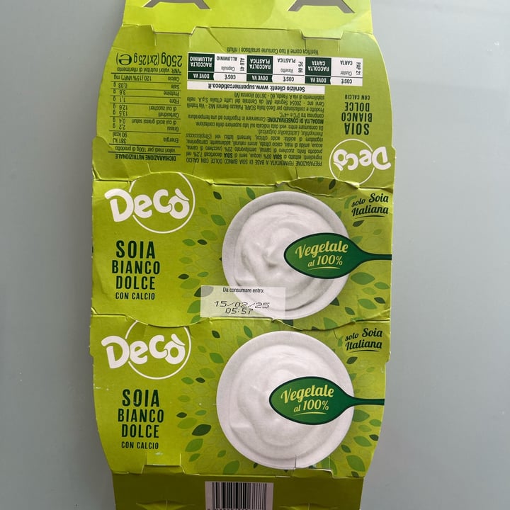 photo of Decò yogurt soia bianco shared by @lauradeluca on  15 Mar 2025 - review