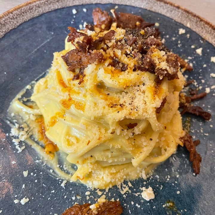 photo of Rifugio Romano Spaghetti alla Carbonara vegan shared by @elevandi on  18 Apr 2024 - review