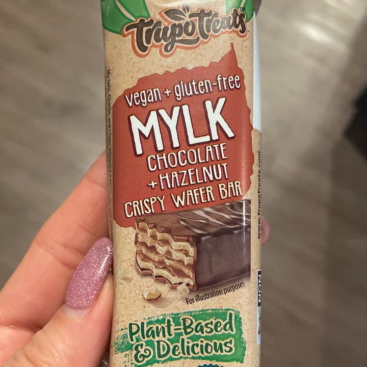 photo of Trupo Treats Mylk Chocolate + Hazelnut Crispy Wafer Bar shared by @vivalaviolet on  23 Jan 2024 - review