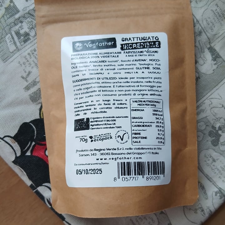 photo of Vegfather grattuggiato incredibile shared by @ericaeroica on  27 Aug 2025 - review