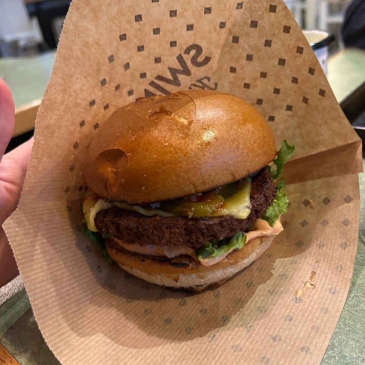 photo of Swing Kitchen - Real Vegan Burger Cheese Burger shared by @ilovegoats on  02 Oct 2025 - review