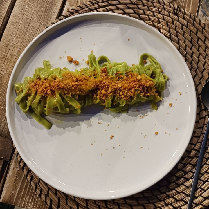 photo of Il germoglio tagliatelle al prezzemolo, crema di peperoni gialli arrostiti,  crumble di pane shared by @elisata on  16 Aug 2025 - review
