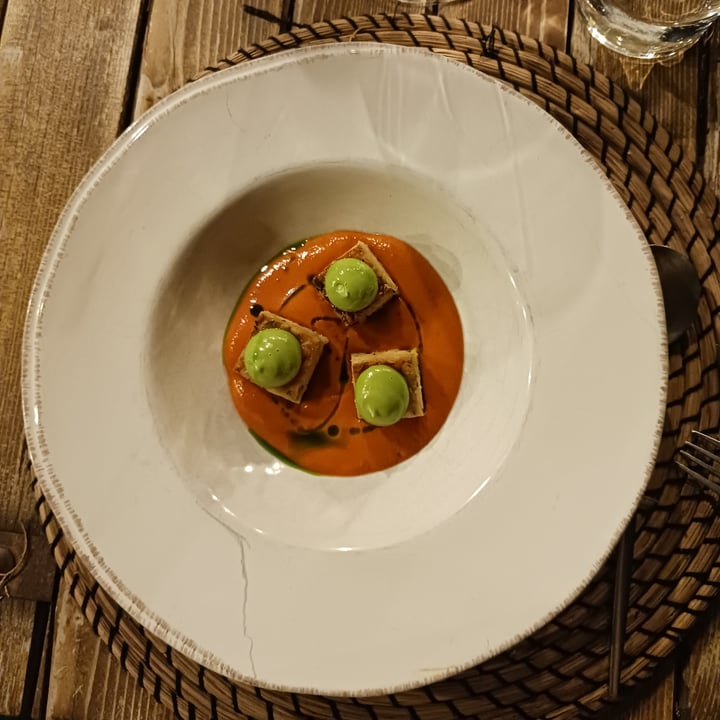 photo of Il germoglio Tempeh marinato, salmorejo, salsa al basilico shared by @elisata on  16 Aug 2025 - review