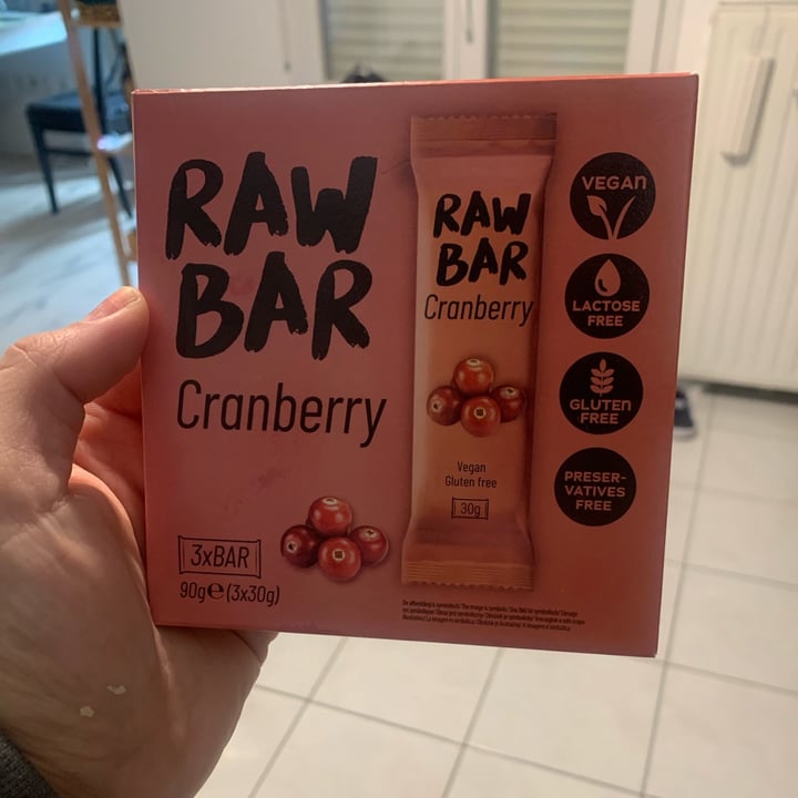 photo of Raw Bar cranberry barritas de frutas y frutos secos shared by @almafrancesa on  08 Feb 2024 - review