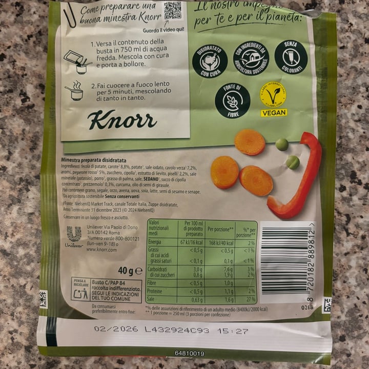 photo of Knorr Zuppa di verdure shared by @silviamitidieri on  24 Aug 2025 - review
