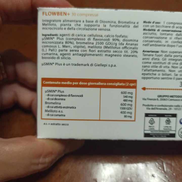 photo of Gruppo Metodo Flowben+ Integratori shared by @b3tty on  17 Jul 2025 - review