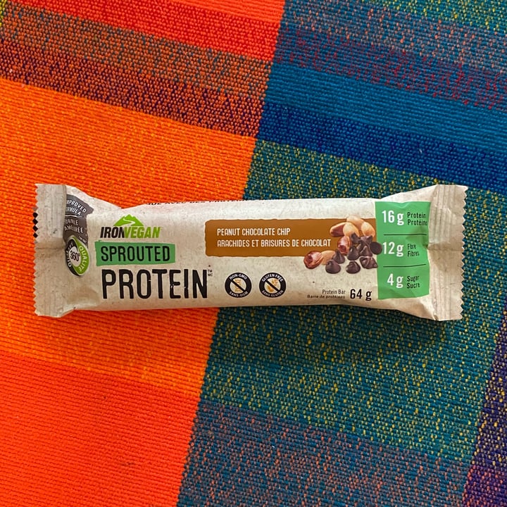 photo of Iron Vegan Sprouted Protein Bar Peanut Chocolate Chip shared by @ryanleys on  11 Feb 2024 - review