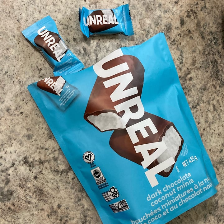 photo of UNREAL Dark chocolate coconut minis shared by @shlumpadinka on  10 Jun 2024 - review