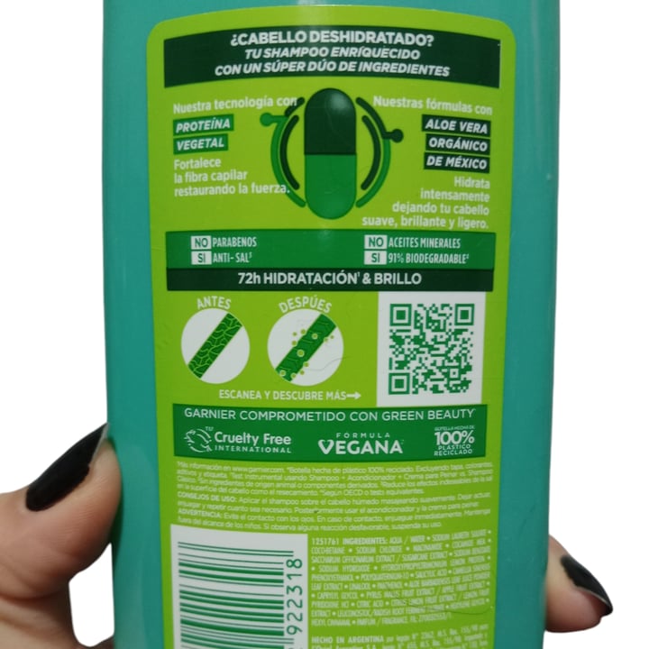 photo of Champú Garnier fructis Liso & Brillo Champú Garnier fructis Liso & Brillo shared by @corazondemelon on  04 Sep 2024 - review