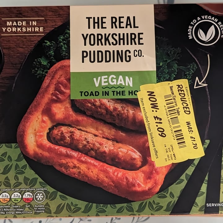 photo of The Real Yorkshire Pudding Co Vegan Toad In The Hole shared by @beccasaurus on  25 Jun 2024 - review