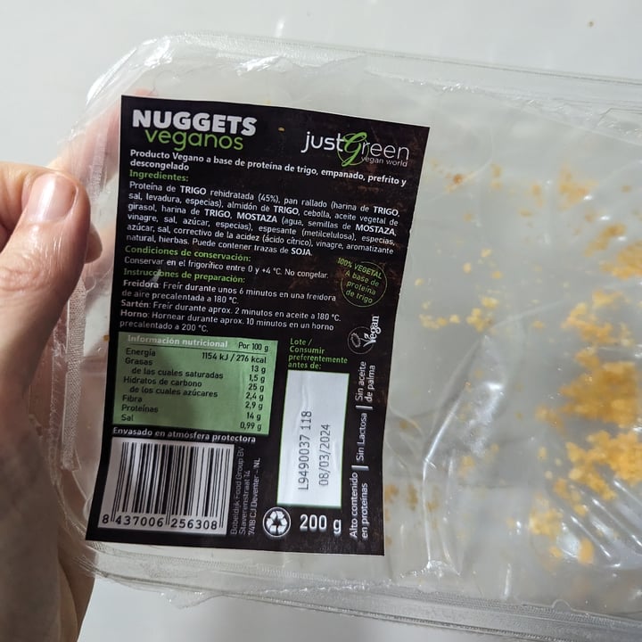 photo of JustGreen Nuggets Veganos shared by @vanessaprats on  16 Mar 2024 - review
