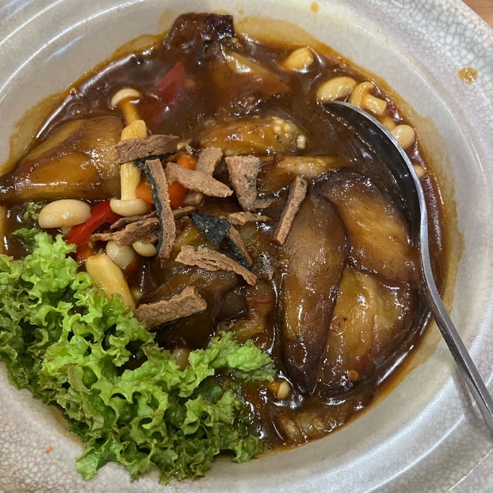 photo of Lotus Cafe 莲心食坊 salted fish with bringal shared by @veganhubby on  14 Dec 2023 - review