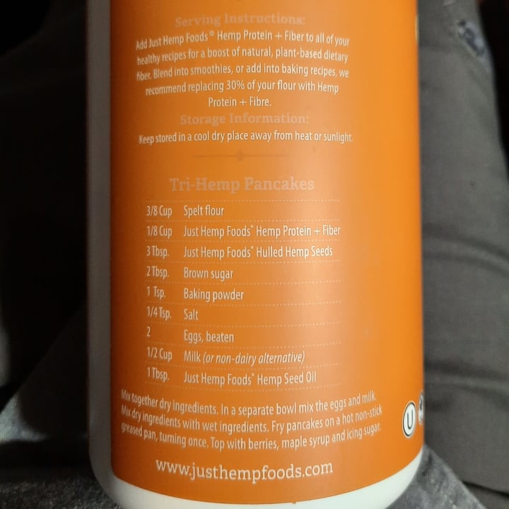 photo of Just Hemp Foods Just Hemp Hemp Protein+Fiber shared by @anonvegan on  04 Sep 2023 - review