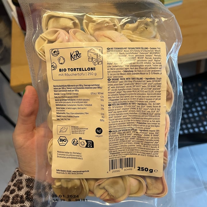 photo of Koro Bio Tortelloni al tofu shared by @tipsyballoons on  19 Sep 2023 - review