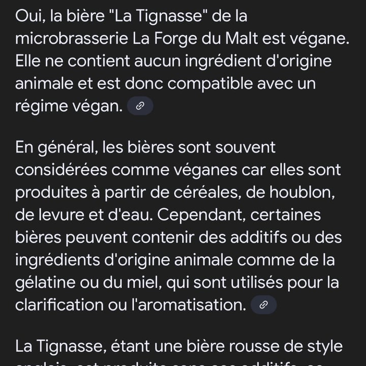 photo of La Forge du Malt La Tignasse, Strong Beer 🍺 shared by @maryanarch on  02 Aug 2025 - review