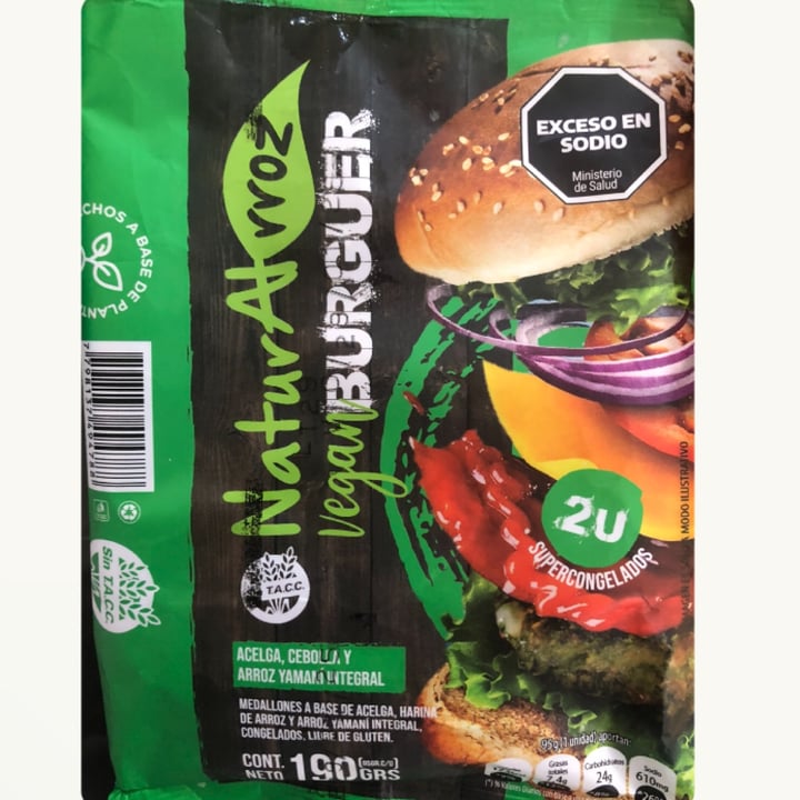 photo of Naturalrroz Veganburguer De Acelga, Cebolla Y Arroz Yamani Integral shared by @laraconi on  07 Apr 2024 - review