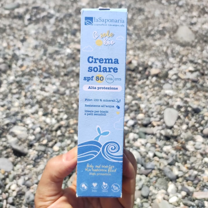 photo of La Saponaria Crema Solare Alta Protezione SPF 50 Osolebio shared by @dontinella on  10 Jul 2025 - review