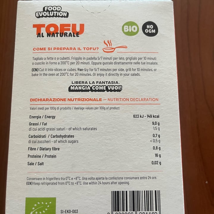 photo of Food Evolution tofu shared by @alyssakim on  21 Sep 2025 - review