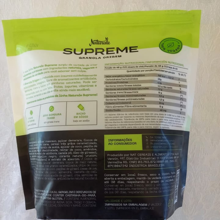 photo of Naturale Supreme Granola Zero shared by @karlamarques on  04 Nov 2023 - review