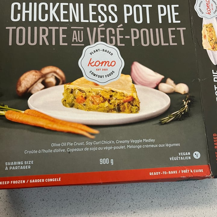 photo of Komo Plant-based Comfort Foods Chickenless Pot Pie shared by @jmcdoug on  02 Jan 2024 - review